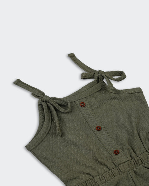 Newborn Girls Textured Romper