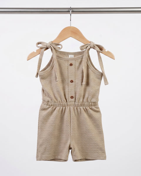 Newborn Girls Textured Romper