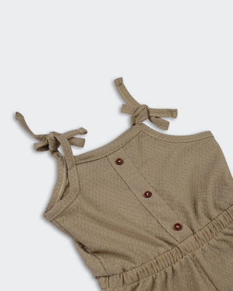 Newborn Girls Textured Romper