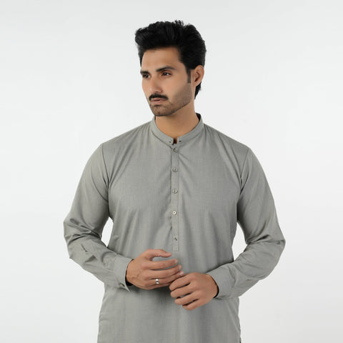 Eminent Men's Trim Fit Shalwar Suit - Ash Grey, Men's Shalwar Kameez, Eminent, Chase Value