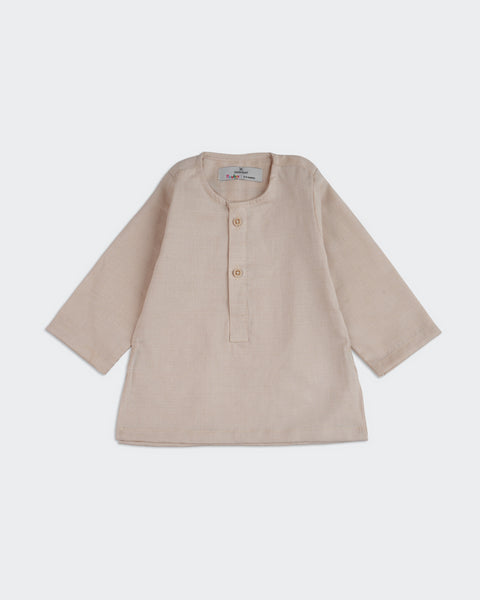 Newborn Boys' Plain Cotton Kurta Shalwar