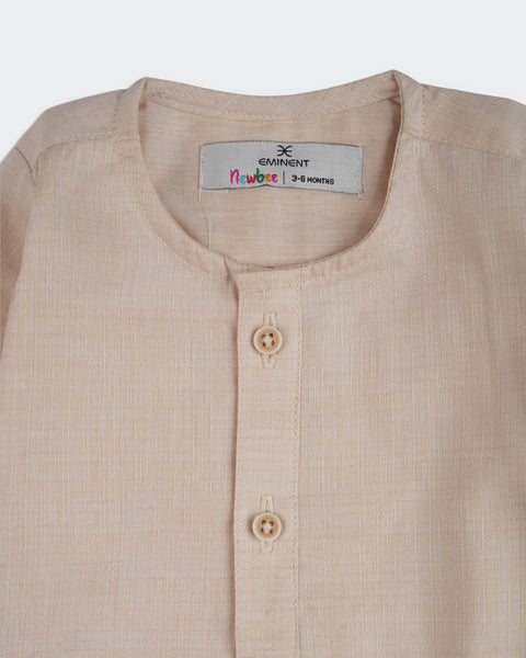 Newborn Boys' Plain Cotton Kurta Shalwar