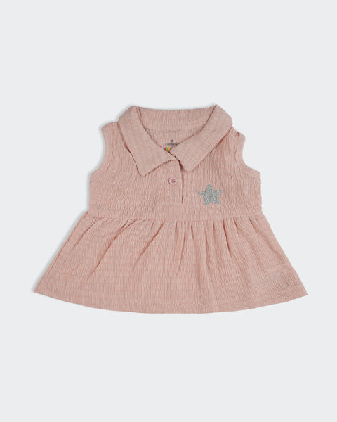 Newborn Girls Textured Frock