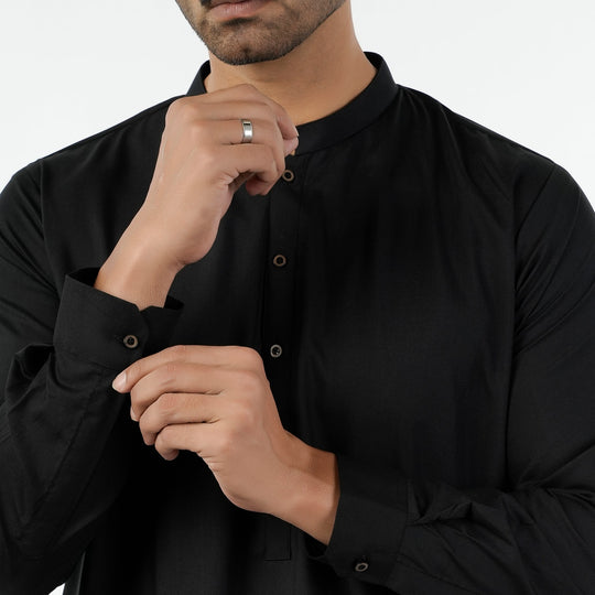 Eminent Men's Kurta Plain Shalwar Suit - Black, Men's Shalwar Kameez, Eminent, Chase Value
