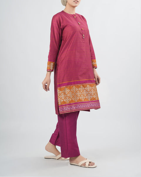 Yarn Dyed Cotton Silk 2Pcs Suit