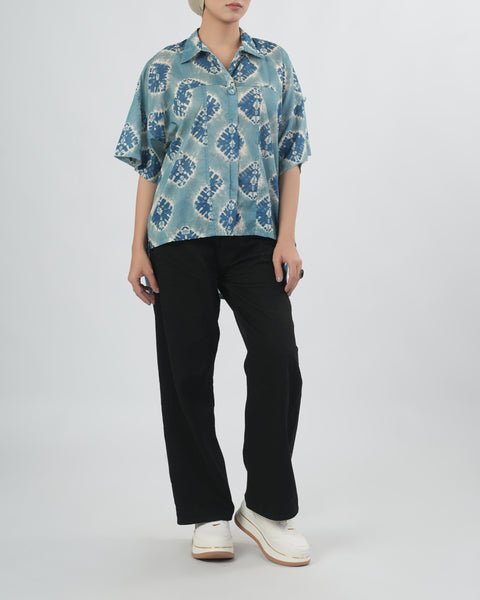 Women's Printed Cambric Top