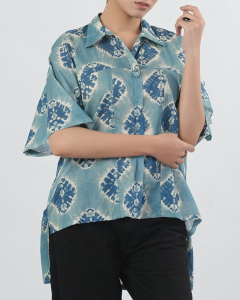 Women's Printed Cambric Top