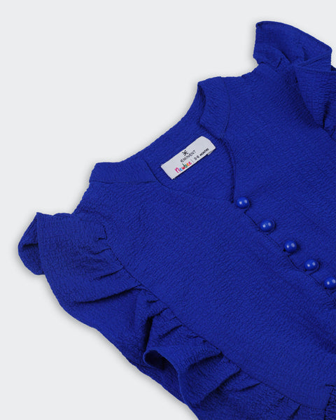 Newborn Girlsâ€™ Plain Fusion 2 Pcs Suit