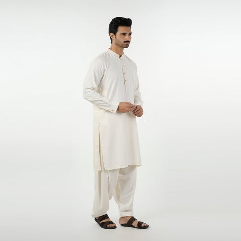 Eminent Men's Kurta Shalwar Suit - Off White, Men's Shalwar Kameez, Eminent, Chase Value