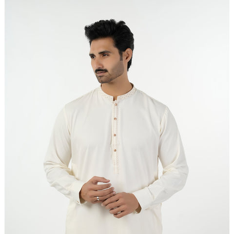 Eminent Men's Kurta Shalwar Suit - Off White, Men's Shalwar Kameez, Eminent, Chase Value