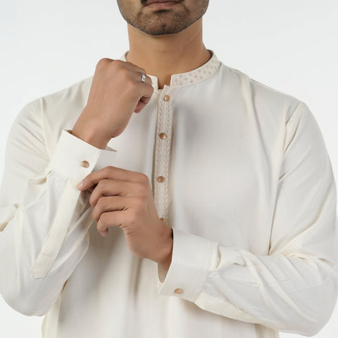 Eminent Men's Kurta Shalwar Suit - Off White, Men's Shalwar Kameez, Eminent, Chase Value
