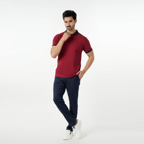 Eminent Men's Half Sleeves Polo T-Shirt - Red, Men's T-Shirts & Polos, Eminent, Chase Value
