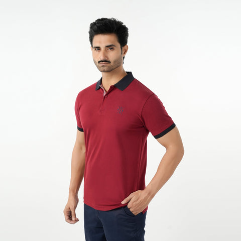 Eminent Men's Half Sleeves Polo T-Shirt - Red, Men's T-Shirts & Polos, Eminent, Chase Value