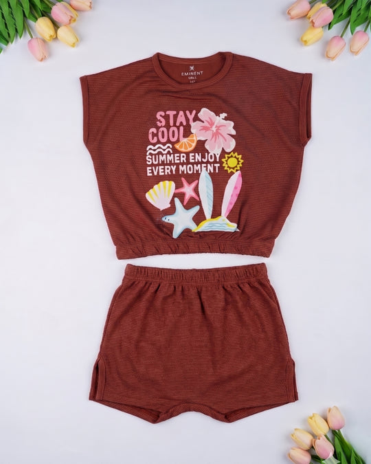 GIrls' Graphic Interlock Co-Ord Set