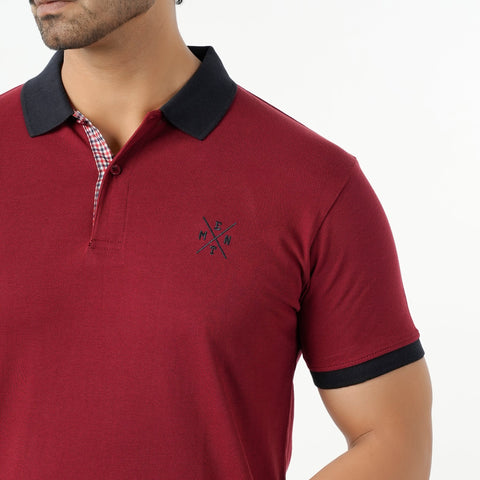 Eminent Men's Half Sleeves Polo T-Shirt - Red, Men's T-Shirts & Polos, Eminent, Chase Value