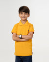 Eminent Boys Half Sleeves Polo T-Shirt - Mustard