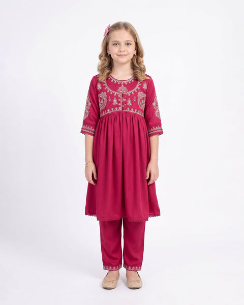 Signature Embroidered 2 Pcs Suit