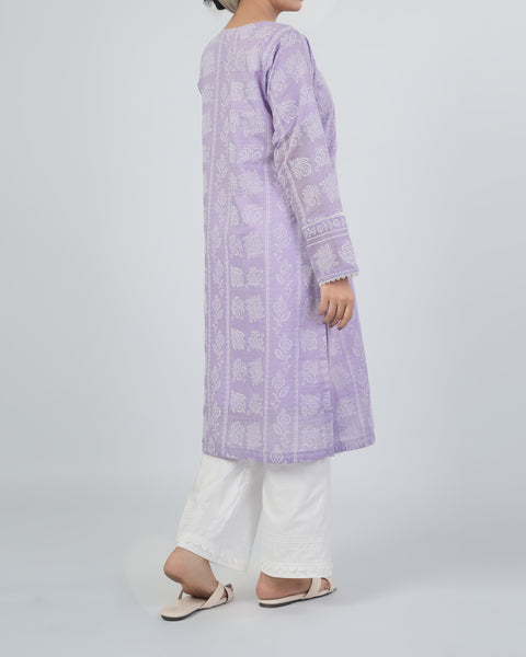 Women's Printed Textured Fusion Kurti