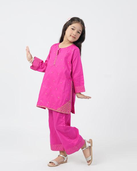 Eminent Girls Embroidered 02 Pcs Suit - Pink