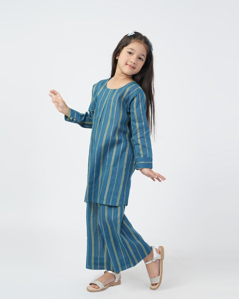 Eminent Girls 2 PCS Cotton Shalwar Suit - Teal