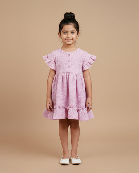 Solid Textured Frock