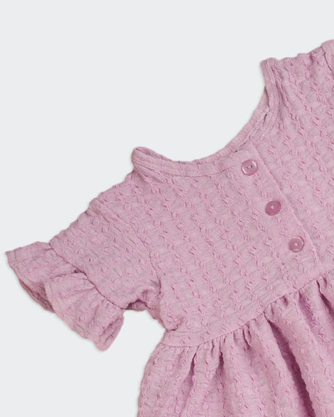 Solid Textured Frock