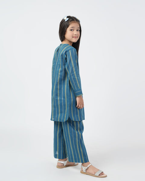 Eminent Girls 2 PCS Cotton Shalwar Suit - Teal
