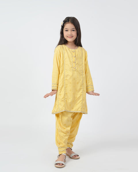 Eminent Girls Shalwar Suit - Yellow