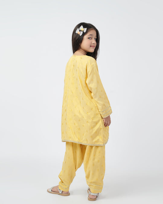 Eminent Girls Shalwar Suit - Yellow