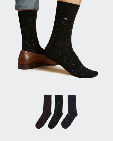 Men's Patterned Formal Socks Pack of 3