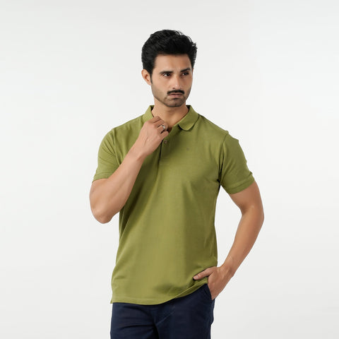 Eminent Men's Polo Half Sleeves T-Shirt - Olive Green, Men's T-Shirts & Polos, Eminent, Chase Value