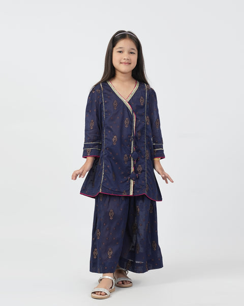 Eminent Girls Printed Shalwar Suit - Blue