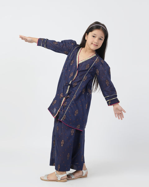 Eminent Girls Printed Shalwar Suit - Blue