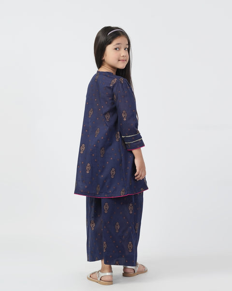 Eminent Girls Printed Shalwar Suit - Blue