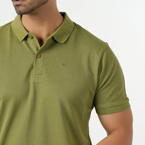 Eminent Men's Polo Half Sleeves T-Shirt - Olive Green, Men's T-Shirts & Polos, Eminent, Chase Value