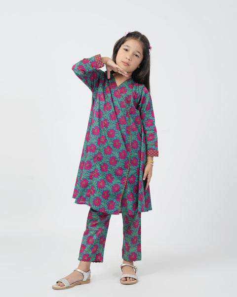 Eminent Girls Shalwar Suit - Green