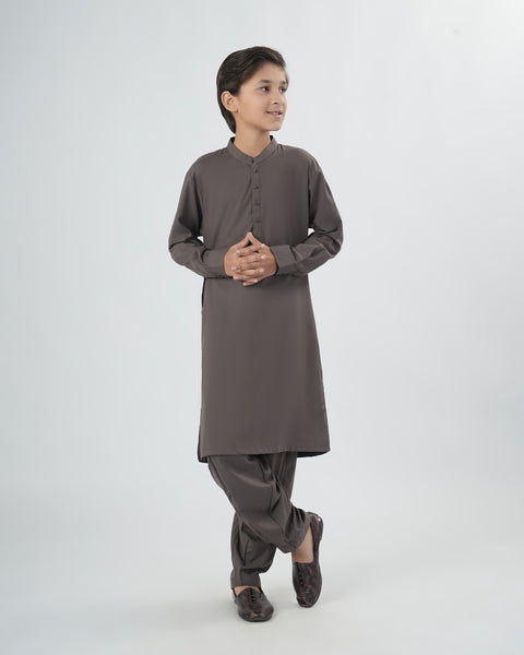 Boys' Plain Poly Viscose Shalwar Kameez