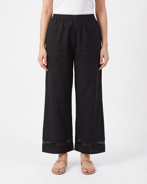 Women's Solid Rawsilk Trousers