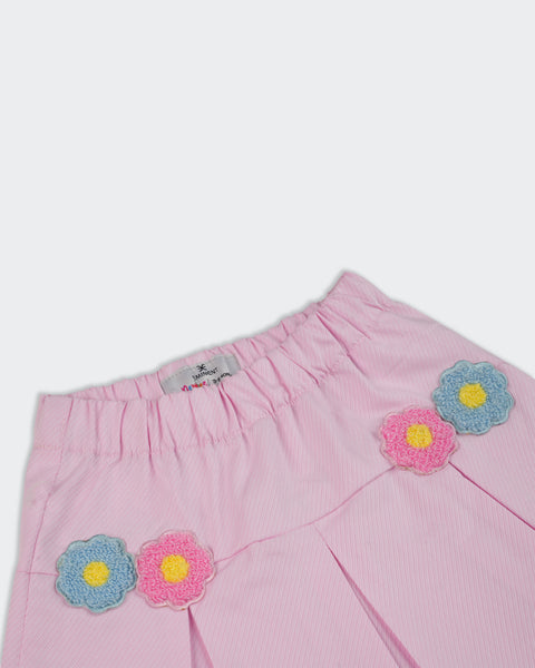 Newborn Girls Interlock Shorts