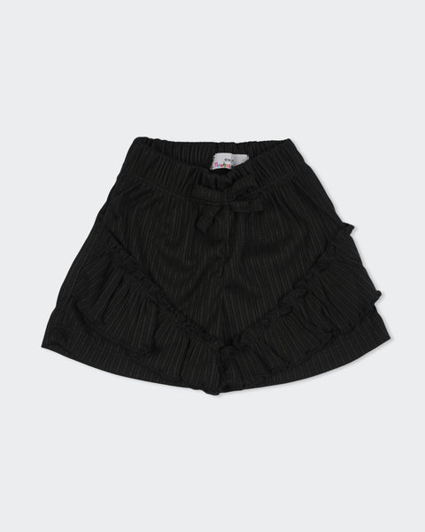Newborn Girls Textured Shorts