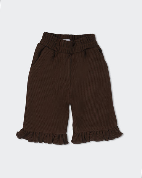Newborn Girls Textured Trousers