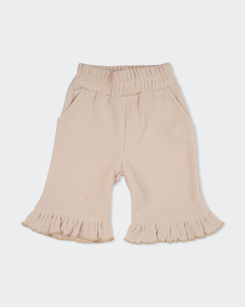 Newborn Girls Textured Trousers