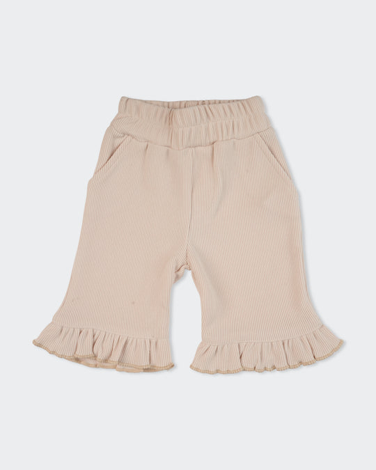 Newborn Girls Textured Trousers