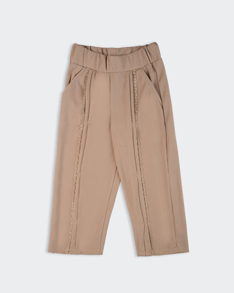 Textured Wide Leg Trouser
