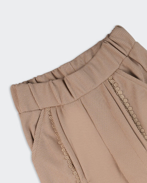 Textured Wide Leg Trouser