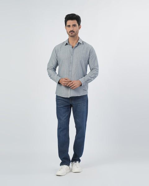 Men's Casual Full Sleeves Strip Shirt