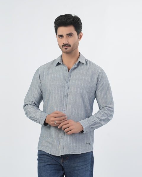 Men's Casual Full Sleeves Strip Shirt