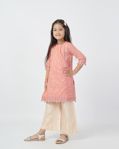 Eminent Girls Shalwar Suit - Peach