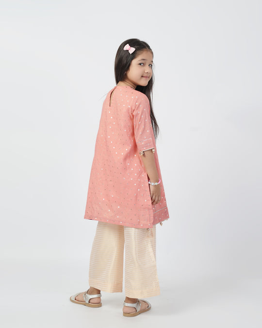 Eminent Girls Shalwar Suit - Peach