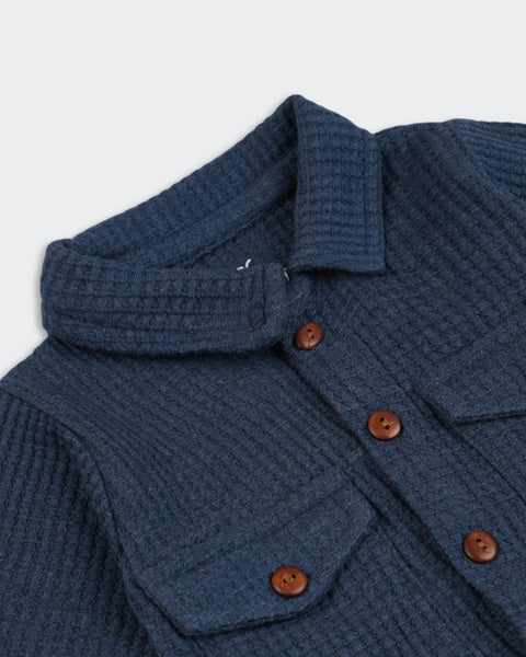 Newborn Boys Textured Romper